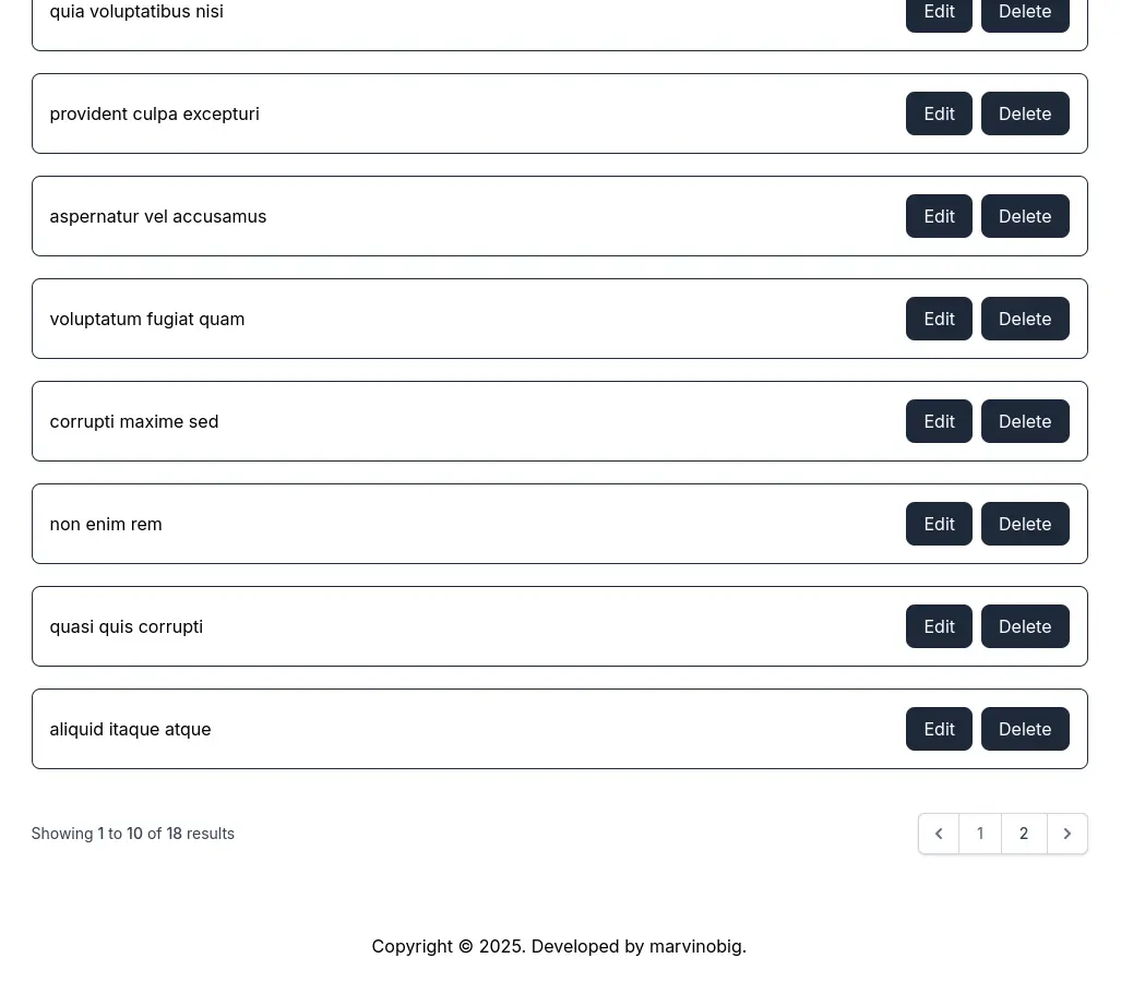 Vue From Laravel Backend Pagination Example